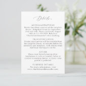 , beeldende kunst geïnspireerde huwelijksdetails informatiekaartje (Staand voorkant)