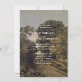 beeldende kunst, rustieke landschapsbruiloft kaart (Voorkant)