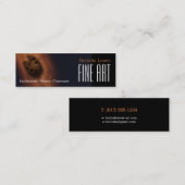 beeldende kunst | Sepia olieverfschilder Mini Visitekaartje (Voorkant / Achterkant)