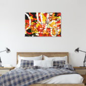 beeldende kunsten abstractie canvas afdruk (Insitu (Slaapkamer))