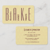 BEELDFLEST Simple Style V36A1-BUTTER EN CHOCOLAAT Visitekaartje (Voorkant / Achterkant)