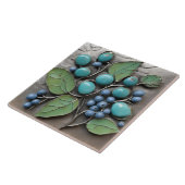 Beeldhouwde Blueberry-mozaïek Tegeltje (Zijkant)