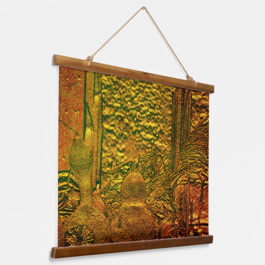 Beeldhouwde Herfst kalebassen en korenstelen Natuu Hangend Wandkleed (Gebogen)