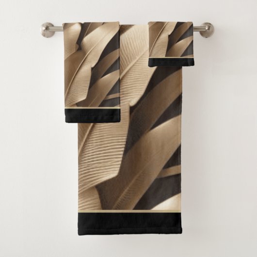 Beeldhouwde metalen bananenblad\badhanddoek set bad handdoek (Insitu)