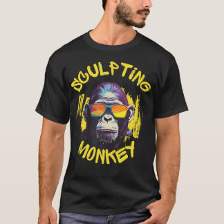 Beeldhouwen Aap Kunstenaar Creatieve Klei Modeller T-shirt