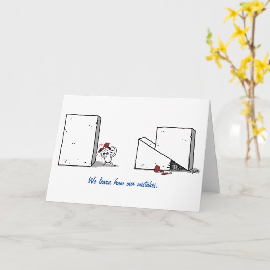 BEELDHOUWER OOPS! door Jeff Willis Art Kaart (Gele Bloem)