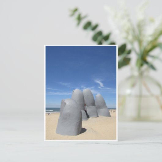 beeldhouwhand briefkaart (Staand voorkant)