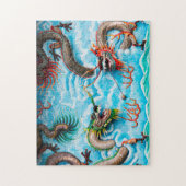 Beeldhouwkunde Draken Singapore . Legpuzzel (Verticaal)