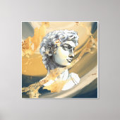 beeldhouwkunst marinegoud marmer canvas afdruk (Voorkant)