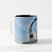 Beeldhouwkunst Tweekleurige Koffiemok (Voorkant links)