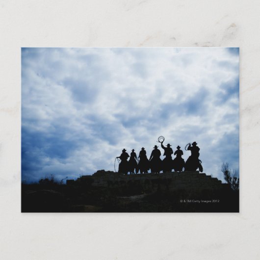 beeldhouwwerk dat je verwelkomt in Dodge City Kans Briefkaart (Voorkant)