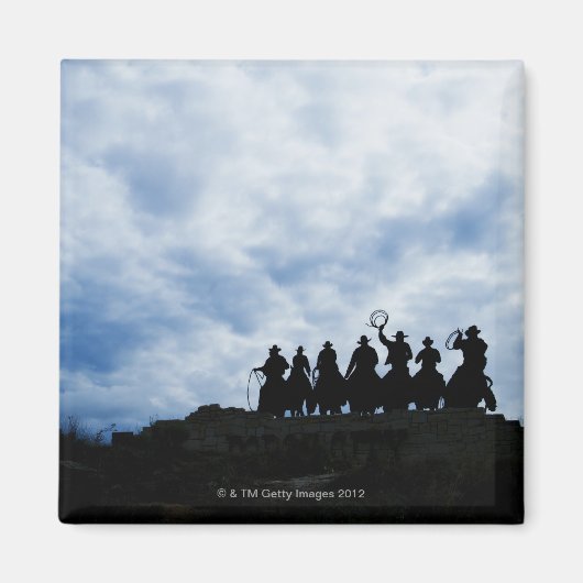 beeldhouwwerk dat je verwelkomt in Dodge City Kans Magneet (Voorkant)