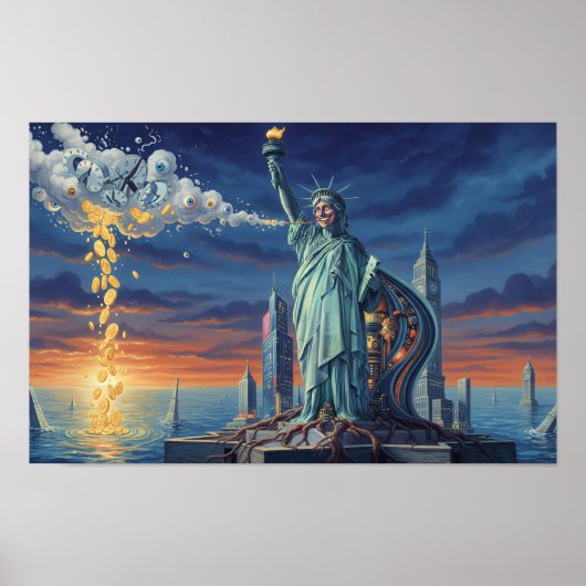 Beeldhouwwerk Liberty fijnkunst Poster (Voorkant)