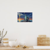 Beeldhouwwerk Liberty fijnkunst Poster (Keuken)