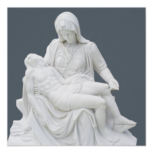 Beeldhouwwerk Pieta Perfect Poster (Voorkant)