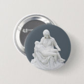 Beeldhouwwerk Pieta Ronde Button 5,7 Cm (Voorkant /achterkant)