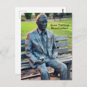 Beeldhouwwerk van Alan Turing, Manchester Briefkaart (Voorkant / Achterkant)