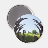 Beeldhouwwerk van de dierentuin van Saint Louis Magneet (Voorkant / Achterkant)