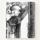 Beeldhouwwerk van kasteel potlood Art Spiral Notit Notitieboek (Achterkant)