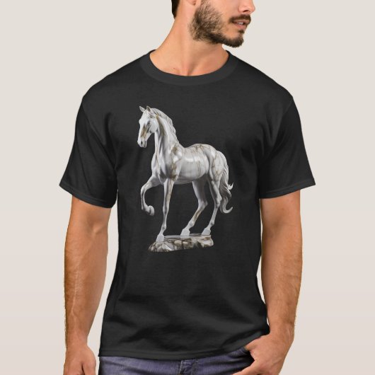 beeldhouwwerk van paarden t-shirt (Voorkant)