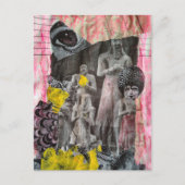 Beeldhouwwerken van mensen mixed media collage briefkaart (Voorkant)