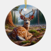 Beeldige herten dier aandenken keramisch ornament (Voorkant)