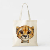 Beeldige jonge jachtluipaard Portret Tote Bag (Achterkant)