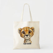 Beeldige jonge jachtluipaard Portret Tote Bag (Voorkant)