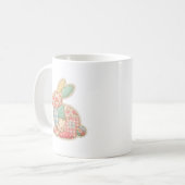Beeldige Patchwork Konijn Illustratie Koffiemok (Voorkant links)