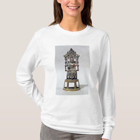 Beeldje van Boeddha in meditatie, Tang T-shirt (Voorkant)