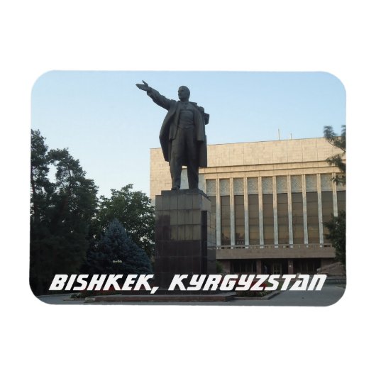 Beeldje van de Bisjkek-Sovjet-Lenin - Kirgizië Magneet (Horizontaal)