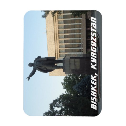 Beeldje van de Bisjkek-Sovjet-Lenin - Kirgizië Magneet (Verticaal)