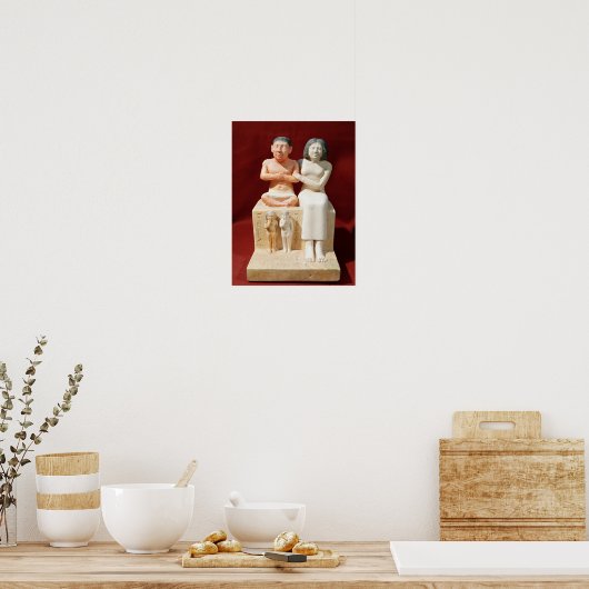 Beeldje van de dwerg Seneb en zijn familie Poster (Keuken)