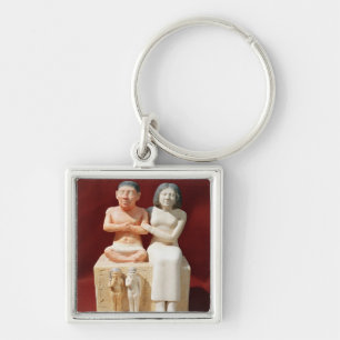 Beeldje van de dwerg Seneb en zijn familie Sleutelhanger