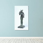 beeldje van de godin Bastet Canvas Afdruk (Insitu (Houten vloer))