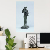 beeldje van de godin Bastet Poster (Thuiskantoor)