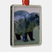 beeldje van een hippopotamus metalen ornament (Rechts)
