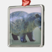 beeldje van een hippopotamus metalen ornament (Links)