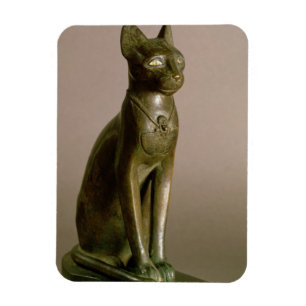 beeldje van een kat die de godin Bastet vertegenwo Magneet