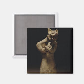 Beeldje van een lionverwarmde demon, mesopotamie,  magneet (Voorkant / Achterkant)