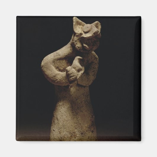 Beeldje van een lionverwarmde demon, mesopotamie,  magneet (Voorkant)