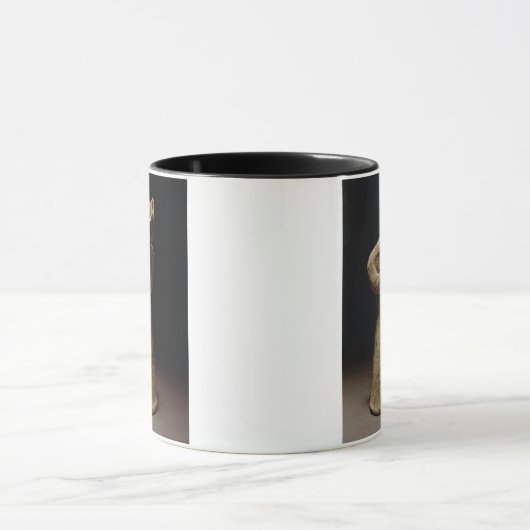 Beeldje van een lionverwarmde demon, mesopotamie,  mok (Midden)