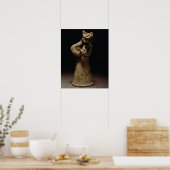 Beeldje van een lionverwarmde demon, mesopotamie,  poster (Keuken)