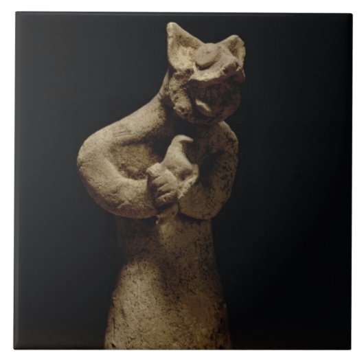 Beeldje van een lionverwarmde demon, mesopotamie, tegeltje (Voorkant)