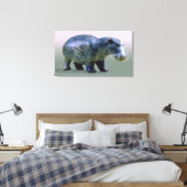 Beeldje van een nijlpaard canvas afdruk (Insitu (Slaapkamer))