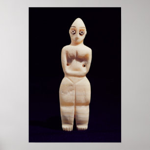 Beeldje van een vrouw, begin 4e millennium BC Poster