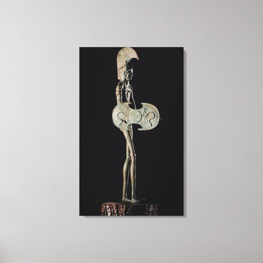 Beeldje van een Warrior, Etruscan Canvas Afdruk (Voorkant)