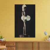 Beeldje van een Warrior, Etruscan Canvas Afdruk (Insitu (Woonkamer))