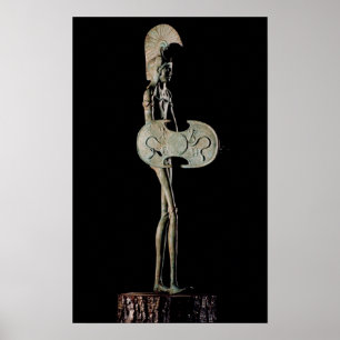 Beeldje van een Warrior, Etruscan Poster