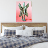 Beeldje van Pazuzu, een Assyrische winddemon Canvas Afdruk (Insitu (Slaapkamer))